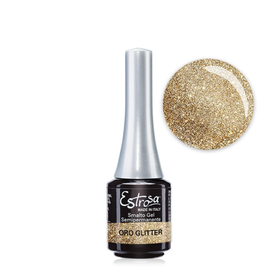 Estrosa - Smalto Gel Semipermanente 7500 Oro Glitter 7ml