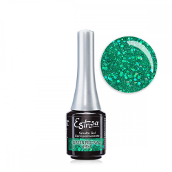 Estrosa - Smalto Gel Semipermanente 7920 Green Festival Glitter 7ml