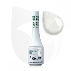 Estrosa - Hema Free Smalto Semipermanente 533 Bianco Glitter 7ml