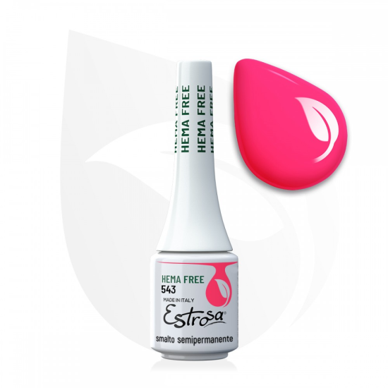 Estrosa - Hema Free Smalto Semipermanente 543 Magenta fluo laccato 7ml