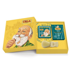 Cella Milano - Gift Set Bio Crema Da Barba 150ml + Lozione Dopobarba 100ml + Pennello da Barba