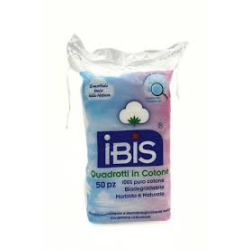 Ibis - Quadrotti in Cotone 10 Confezioni da 50 pezzi