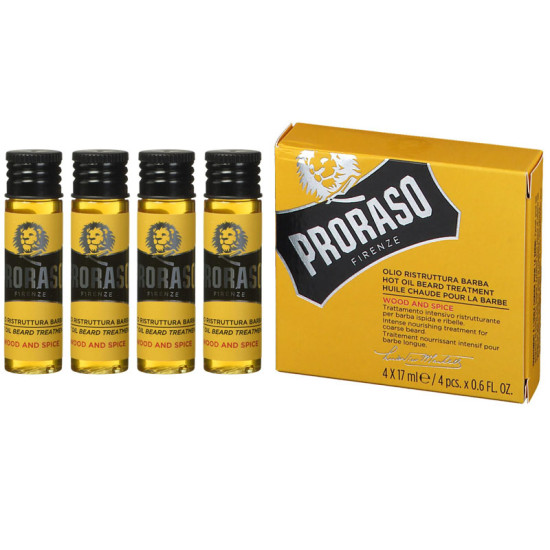 Proraso - Wood And Spice Olio Ristruttura Barba Confezione 5 fiale da 17ml