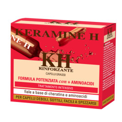 Keramine H - Fiala Rinforzante Rossa Capelli Grassi Confezione 10 fiale da 10ml