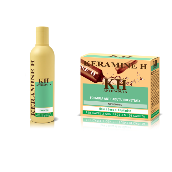 Keramine H - KIT Shampoo Anticaduta 300ml + Fiala Anticaduta Confezione 10 fiale da 10ml