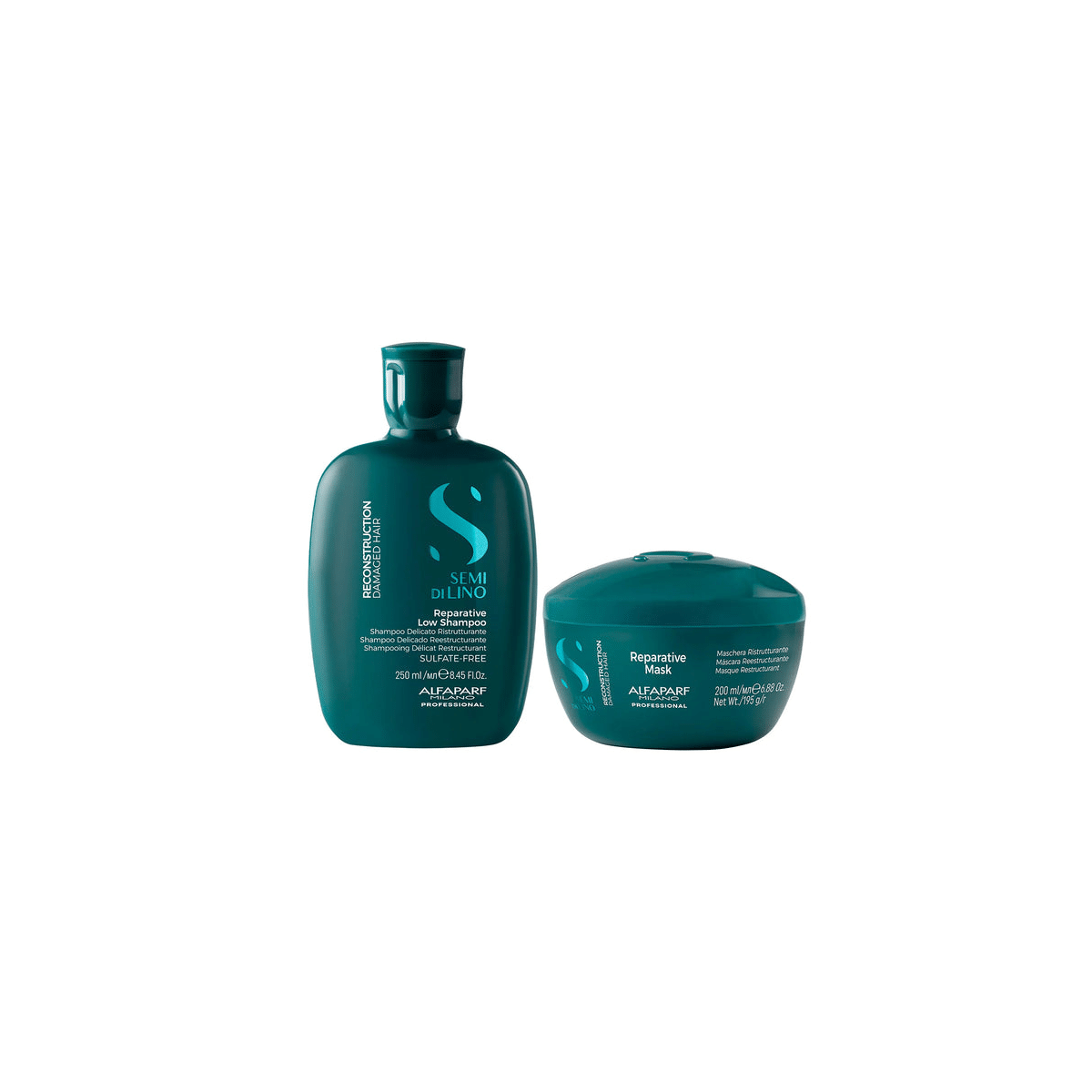 Alfaparf - Semi di Lino Reconstruction Reparative Shampoo 250ml + Mask 200ml