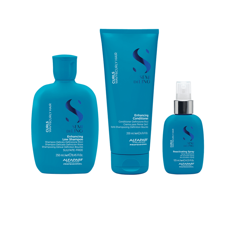 Alfaparf - Semi di Lino Curls Shampoo 250ml + Conditioner 200ml + Spray 125ml