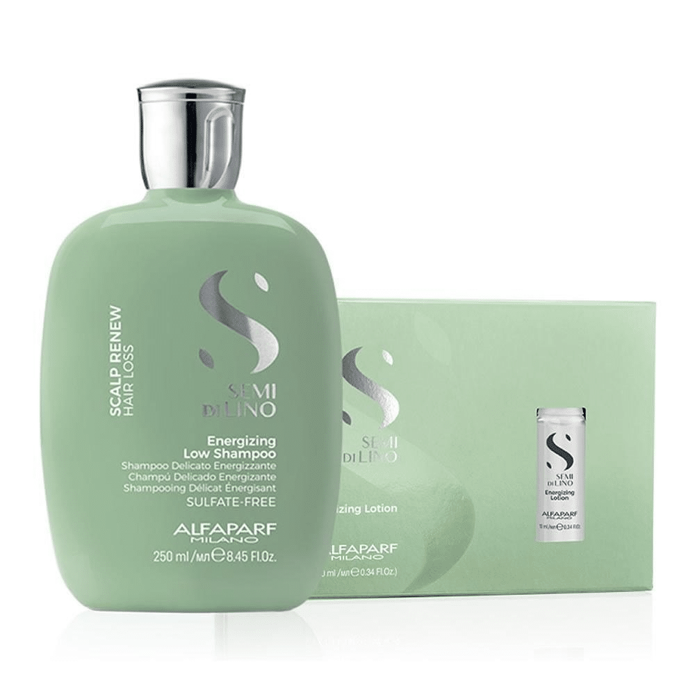 Alfaparf - Semi di Lino Energizing Shampoo 250ml + Lotion 12 fiale da 10ml