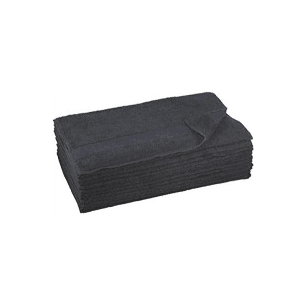Bob Tuo - Asciugamani 100% Cotone Misura 50x85 cm Colore Nero Confezione da 12 pezzi
