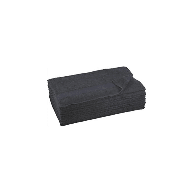 Bob Tuo - Asciugamani 100% Cotone Misura 50x85 cm Colore Nero Confezione da 12 pezzi