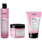 DiksoPrime - Super Keratin KIT 3 PEZZI Shampoo 300ml + Maschera 500ml + Crema Doppie Punte 100ml