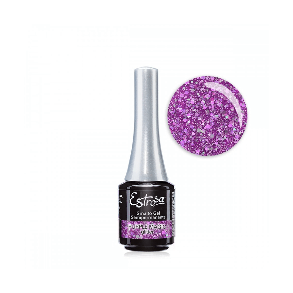 Estrosa - Smalto Gel Semipermanente 7918 Purple Magic Glitter 7ml