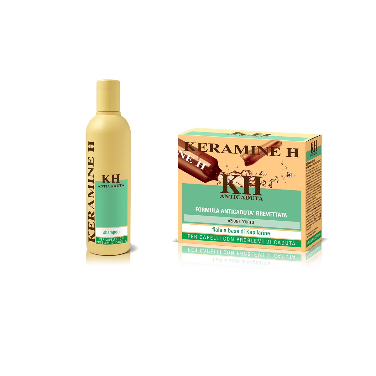 Keramine H - KIT Shampoo Anticaduta 300ml + Fiala Anticaduta Confezione 10 fiale da 10ml